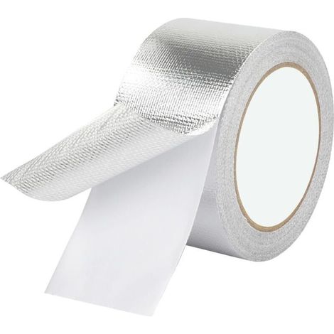 Aluminiumfolienband, 50 mm x 20 m, selbstklebendes Aluminiumfolienband, für Reparaturen, Rohre, 1 Rolle (1/4)