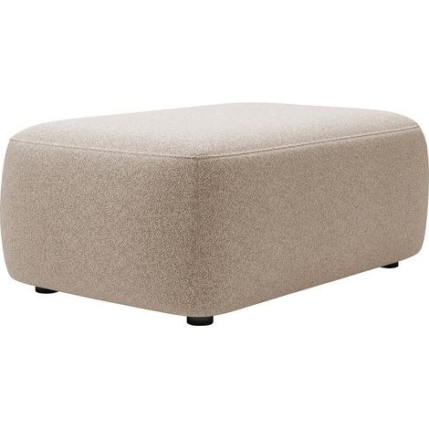 Pouf in Tessuto testurizzato Tortora - DAVISO (1/4)