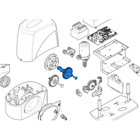 Eje lento - Para repuesto de motor BX 243 CAME 119RIBX048 (1/3)