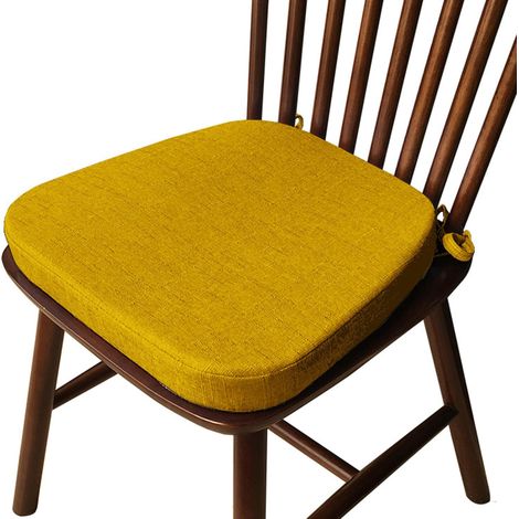Galettes de Chaise en Forme de Trapèze Assise Confortable avec Attache, Coussin de Siège en Mousse Haute Densité, Entretien Facile, Différentes Tailles, Intérieure Extérieure,H,43x40x35x3cm (1/5)