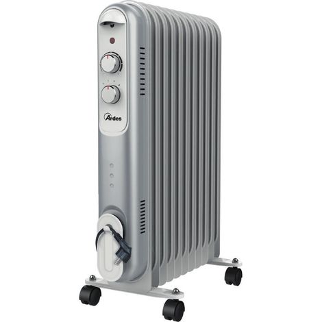 Ardes Curvy 11 Radiador de aceite eléctrico Interior Negro, Gris, Blanco 2500 W