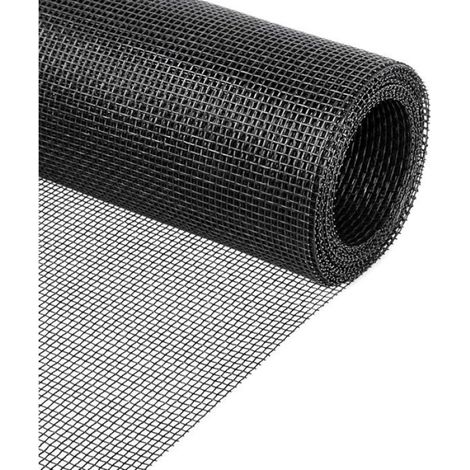 Moustiquaire - Maille Noire Épaisse Cryptée - Pour Fenêtre Porte Intérieure Extérieure - 1,5 M X 1 M - 1 Pièce (1/4)