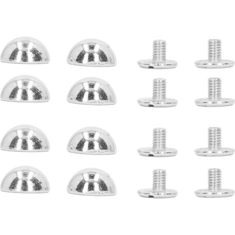 Rivets Champignon Argentés 10mm pour Sacs et Chaussures, Alliage avec Tête Ronde Semi-Cercle, Finition Électrolytique (1/5)