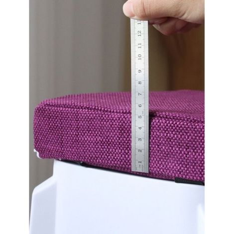 Coussins de chaise de salle à manger, carrés antidérapants pour tabouret de jardin, intérieur ou extérieur (28 x 28 x 5 cm, violet) (1/4)