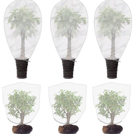Filet anti-insectes/couvre-plantes avec cordon de serrage, filet anti-oiseaux, protection pour arbres, convient aux plantes, fruits, fleurs, légumes, etc. (1/5)