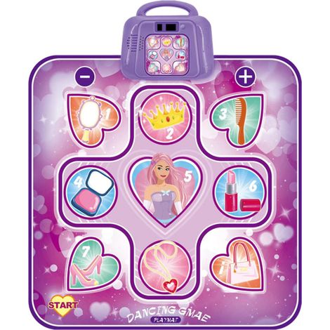 Tanzmatte für Mädchen von 3-14 Jahren, Touch-Spielmatte mit LED-Display, Musik-Tanzmatte, rosa-lila Weihnachtsgeschenk (1/5)