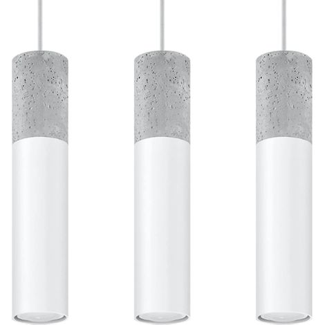 Lámpara colgante Nivoto blanco, 3 luces (1/5)
