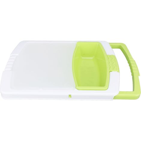 Tagliere da posizionare sopra il lavello, cestello scolapiatti multifunzionale in plastica con contenitore per la cucina, stile 1. (1/5)