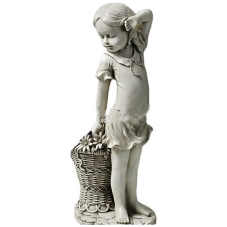 Statue de jardin rétro en résine de qualité supérieure - Décoration d'intérieur et d'extérieur (1/3)