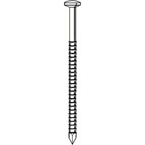 Pointe Annelée en Vrac Tête Bombée Inox A4 25/27x35 mm - 5 kg - D-Work (1/5)