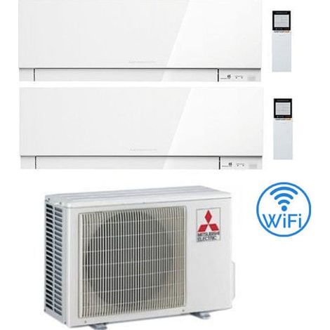 Climatizzatore Condizionatore Mitsubishi Kirigamine Zen Wifi Bianco Dual Split Inverter 7000 + 9000 BTU con U.E. MXZ-2F33VF classe A++/A+ NOVITÁ (1/5)