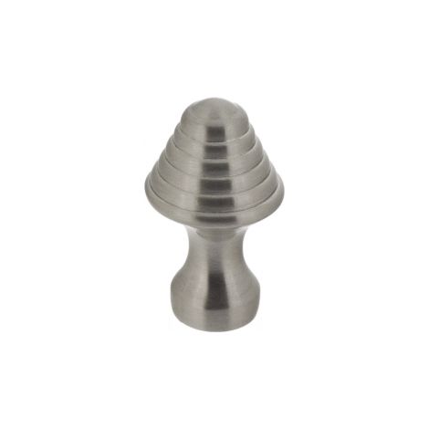Bouton de porte et tiroir de meuble design en zamak nickel mat Ø 16mm, LAMPE