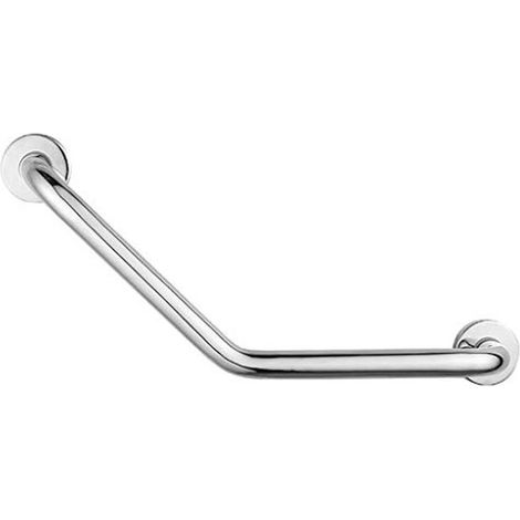Barra de apoyo para baño, Barra de apoyo de acero inoxidable, Barra de seguridad, Montaje en pared, Proporciona palanca y estabilidad, Plateada (1/5)