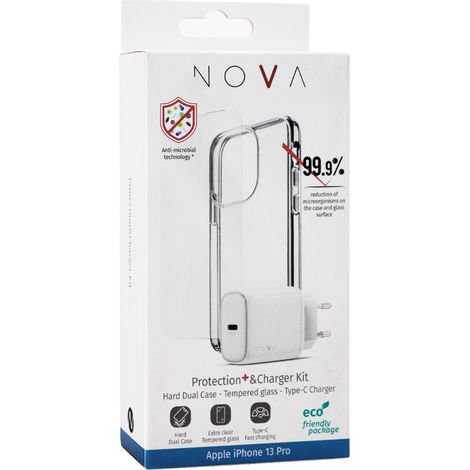 Nova Bundle Iphone 13 PRO Cover + Ladeadapter
