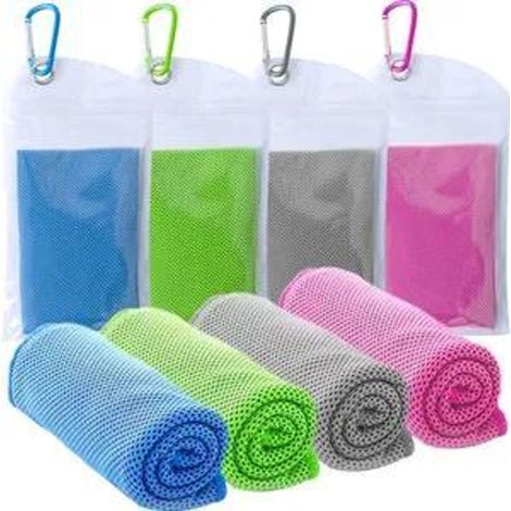12 Stück Kühlendes Handtuch, Cooling Towel 30 x 100 cm, Sporthandtuch Ultraleicht Kühltuch, Schnelltrocknend Reisehandtuch, Mikrofaser Handtuch für Spo (1/5)