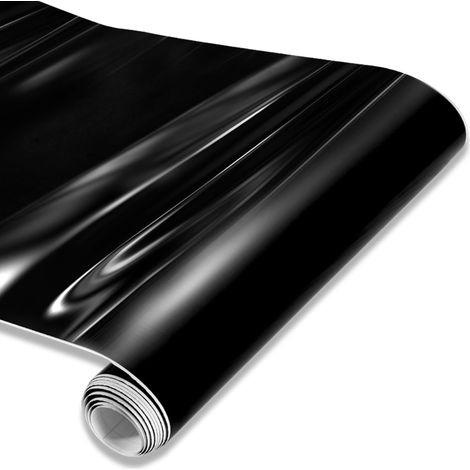 Film Vinyle Noir Brillant pour Covering Voiture 30,5 x 152 cm (1/5)