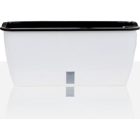 Maceta autorriego polipropileno blanca 46,5x22,5x20 Tulle Big (1/5)