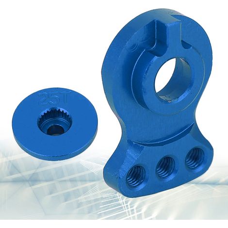Anneau d'engrenage métallique 25 dents pour direction RC 1/10 1/8, bras renforcé en métal (Modèle S, N10220NB Bleu) (1/5)