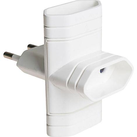 Spina Tripla 10A 250V 4mm 2300W Bianca Solera 6009 (1/2)