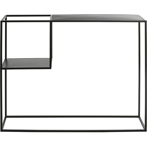 Pegane – Console en métal noir – Dimensions 100 x 30 x 80 cm – Charge maximale 10 kg – Pour espaces modernes et contemporains (1/5)