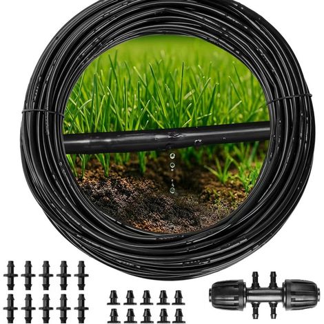 50 ft Micro Irrigation Hose 1/4" – DIY Distributor Hose Kit for Drip Irrigation, Water-Saving Irrigation System for Garden (1/5)