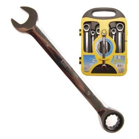 Serie di chiavi combinate a cricchetto  8 - 19 mm  7 pz.