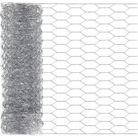 Grillage à poulet, 1 m x 0,4 m, grillage hexagonal galvanisé pour travaux manuels, jardin, volaille, filet en tissu pour poulet, chien, lapin (1/4)