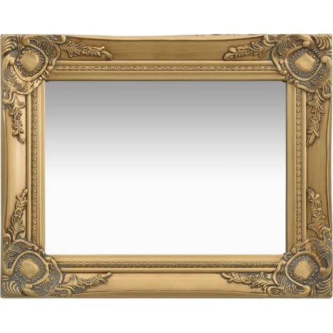 Espejo de pared rectangular estilo barroco 50x40 cm Oro DEC022851 (1/5)