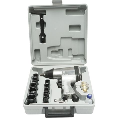 Pistola a percussione pneumatica 1/2 con chiavi a bussola 9-27 mm, 340 Nm, 7000 giri/min, pressione di esercizio 6,3 bar Breckner Germany (1/5)