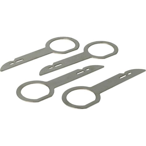 4x Clés d'extraction pour autoradio compatible avec Volkswagen Sharan, T5/Multivan voiture - Outils pour déblocage d'autoradio, longueur 7 cm