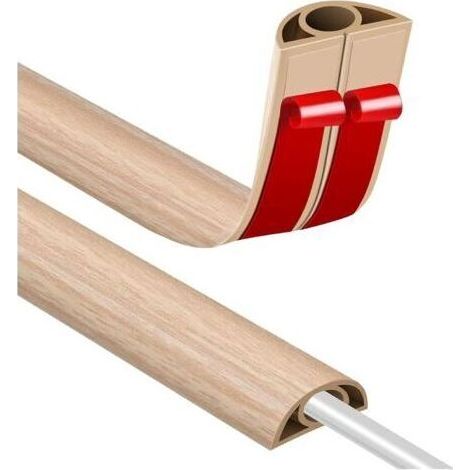 Passe Cable Sol Cache Fil Électrique Sol Auto-Adhésif 3M Petit Canal de câble Flexible pour Le Bureau, Le Concert, etc. Protection des Fil électrique et Prévention des Risques de Trébuchement (1/5)