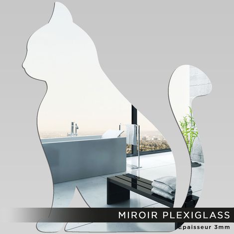 Miroir Plexiglass - Chat - 20x24 cm (1/2)