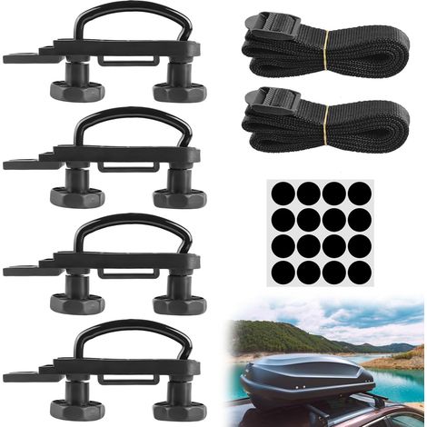 4 Sets Roof Box Fastener Universal Mounting Bracket Roof Box Bracket Car Van Installation Accessories U Mount Kit with 8 Security Nuts (1/5)