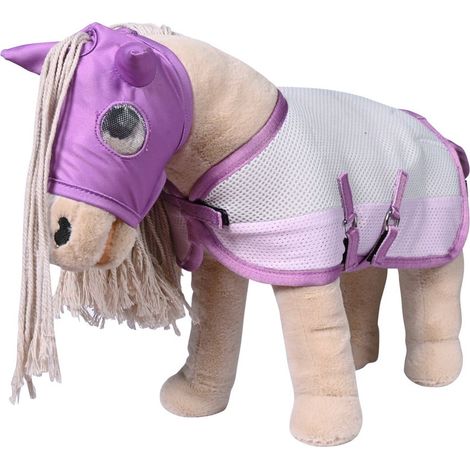 rosa - Set coperta e maschera per cavallini giocattoli linea Cuddle Horse (1/5)