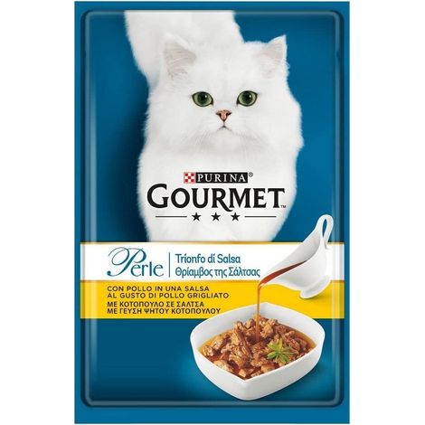 Purina Cat Gourmet Perle Trionfo di Salsa con Pollo - Bustina 85 Gr - (1/5)