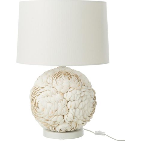 Lampe à Poser Coquillage "Beach" 59cm Blanc (1/5)