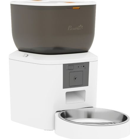 Questa mangiatoia automatica per gatti con telecamera supporta il Wi-Fi a 2,4 GHz e il controllo tramite app. Ha una capacità di 4 litri, può erogare da 1 a 10 pasti e offre la comunicazione vocale bi (1/5)