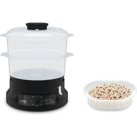 Tefal VC139810 Minicompact cuocivapore nero 6 litri (1/3)