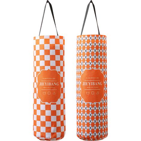Lot de 2 supports pour sacs de courses en plastique, distributeur et range-sacs. (1/5)