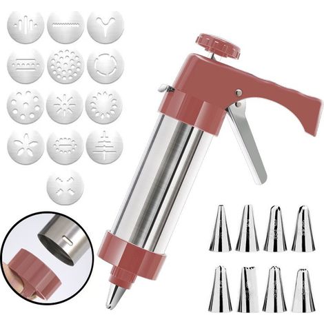 Set di 12 utensili da cucina e da forno con manici in legno e acciaio inossidabile, comprendente mixer, paletta, spatola, forchetta e taglia pizza. (1/4)