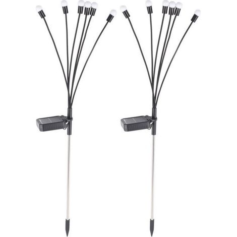 Lampes Solaires Extérieures - Lot de 2 - IP65 - Éclairage Chaud - Acier Inoxydable (1/5)
