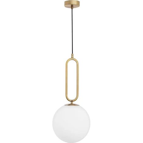 [NEUWERTIG] B-Ware Nova Luce Pendelleuchte Hängeleuchte Grus E27 Led Gold Glas Metall Dimmbar ø25cm