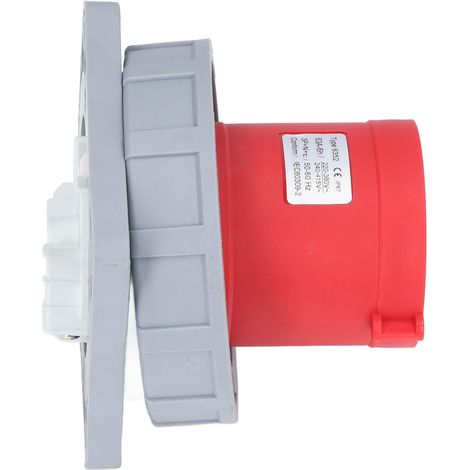 Prise industrielle étanche aviation 5 broches 63A, laiton nylon, 220-380V IP67