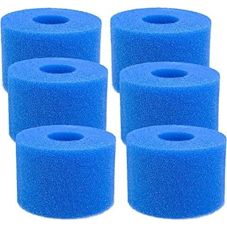ZOLGINAH Éponge Filtrante Type S1 Filtres de Piscine en Mousse, 6 pièces Cartouche Filtrante RéUtilisable et Lavable pour Intex Type S1 pour Piscine, Aquarium, Jacuzzi Spa (1/5)