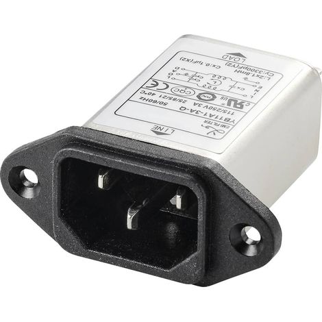 TRU COMPONENTS TC-10101444 Filtro di rete con connettore 250 V/AC 3 A 1.8 mH 1 pz. (1/3)