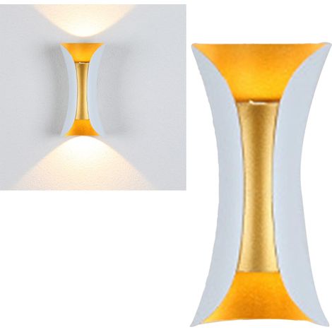 Wasserdichte Außenwandleuchte mit Beleuchtung von oben und unten, kreative Wandleuchte, schlichte und moderne Wandleuchte für Wohnzimmer, Schlafzimmer, Flur oder Nachttisch, 6W Sockel. (1/5)