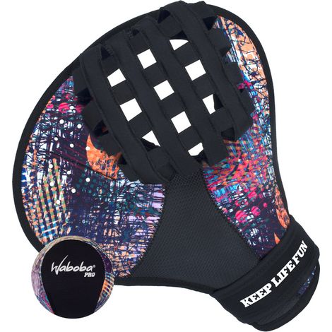 Waboba Catch Set Guantone e Palla per Mare o Piscina Nero