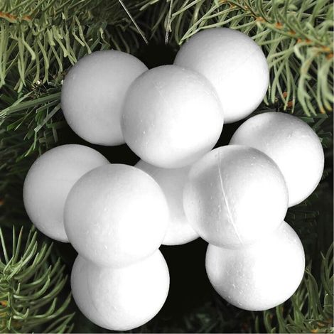 12 Pallines De Polistirle Confectation Pall Natalizia 10cm Natalizie Decorations