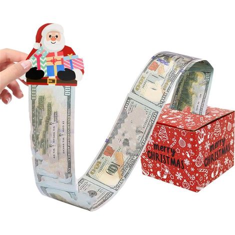 Boîte À Surprise De Noël - Boîte À Argent En Carton Ondule - Pour Cadeaux En Espèce Ou Bonbons - Idéale Pour Famille Amis Et Amoureux - Lot De 1 (1/4)