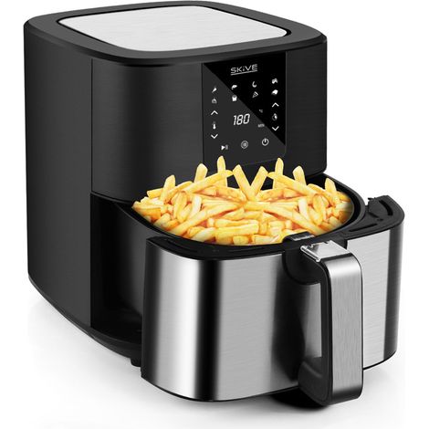 Digitale Heißluftfritteuse 6,5l 1700W mit Touchdisplay bis 200°C mit Timer Fritteuse